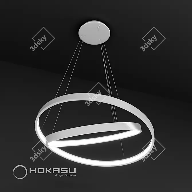 ULIGHT Halo-In Pendant Lamp - White 3D model image 2