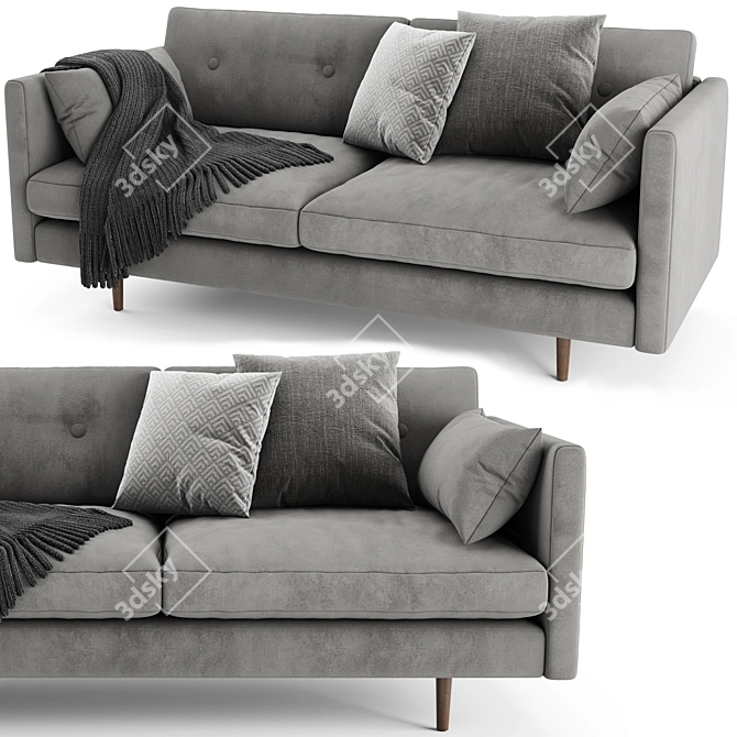 Modern Anton Sofa: Stylish Comfort for Your Home 3D model image 2