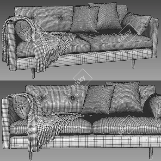 Modern Anton Sofa: Stylish Comfort for Your Home 3D model image 4