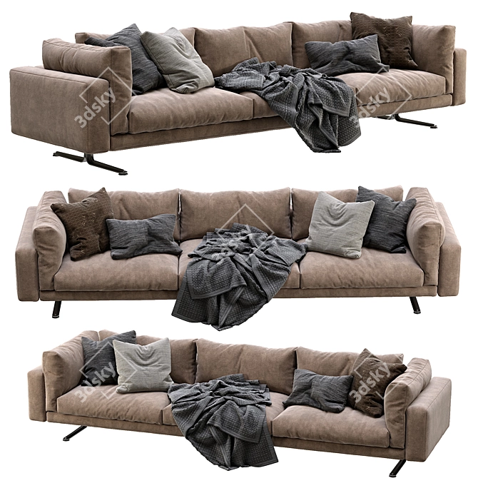 Livingdivani Floyd Hi - Contemporary Modular Sofa 3D model image 1