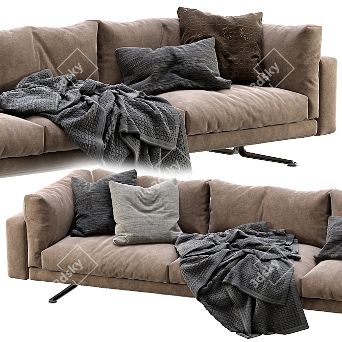 Livingdivani Floyd Hi - Contemporary Modular Sofa 3D model image 3