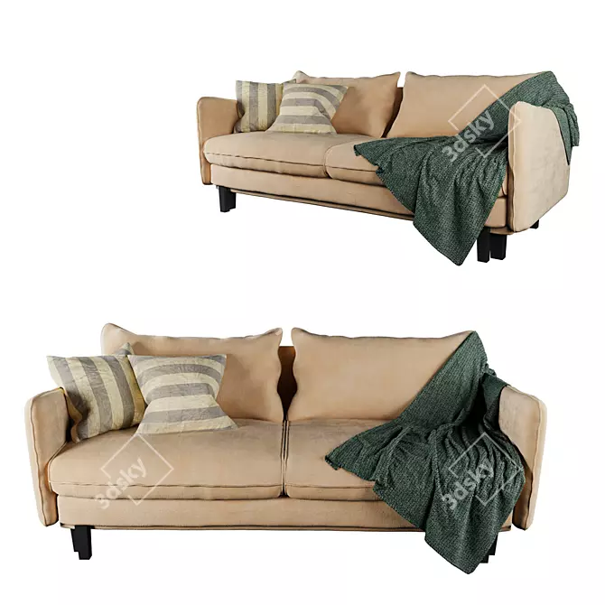 Scandica Isabel Sofa Bed: Stylish and Versatile 3D model image 1