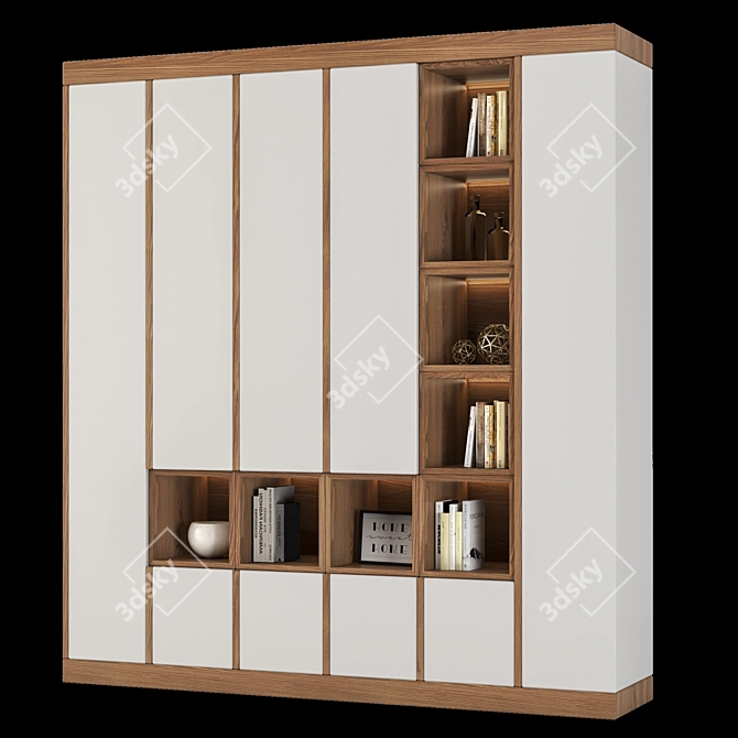 Elegant Essential Wardrobe 3D model image 2