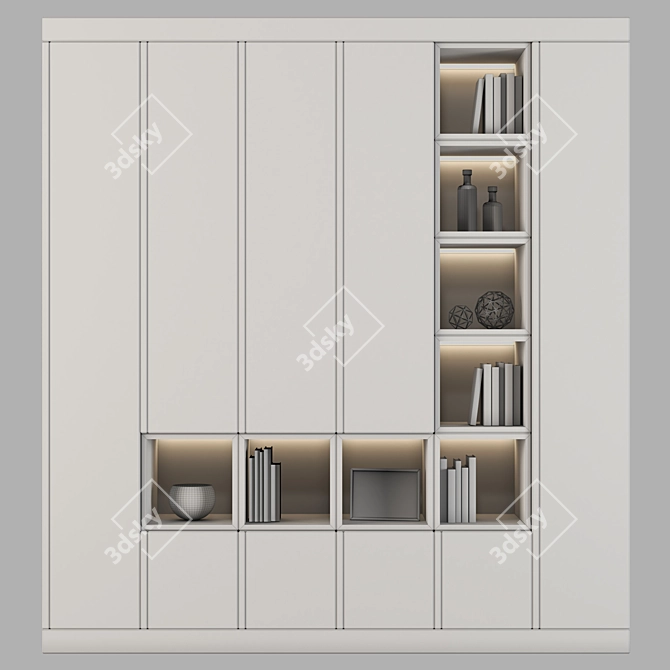 Elegant Essential Wardrobe 3D model image 3