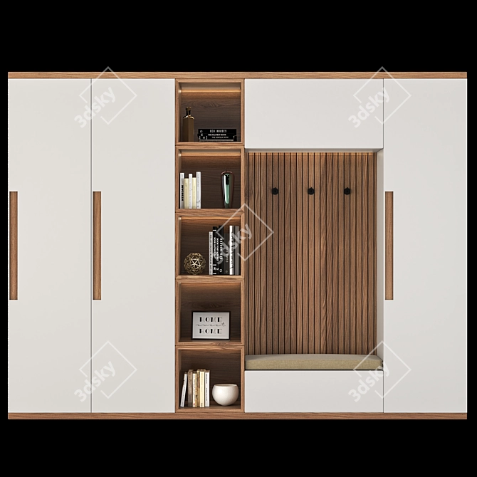 Designer Stylish Wardrobe 3D model image 1