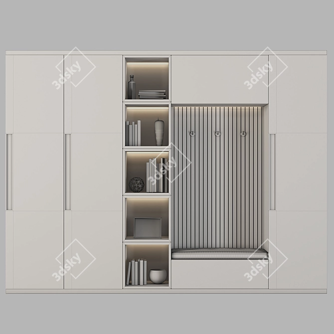 Designer Stylish Wardrobe 3D model image 3