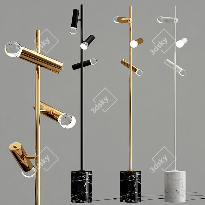 Title: Pols Potten Spotty Floor Lamp - Elegant and Versatile! 3D model image 1