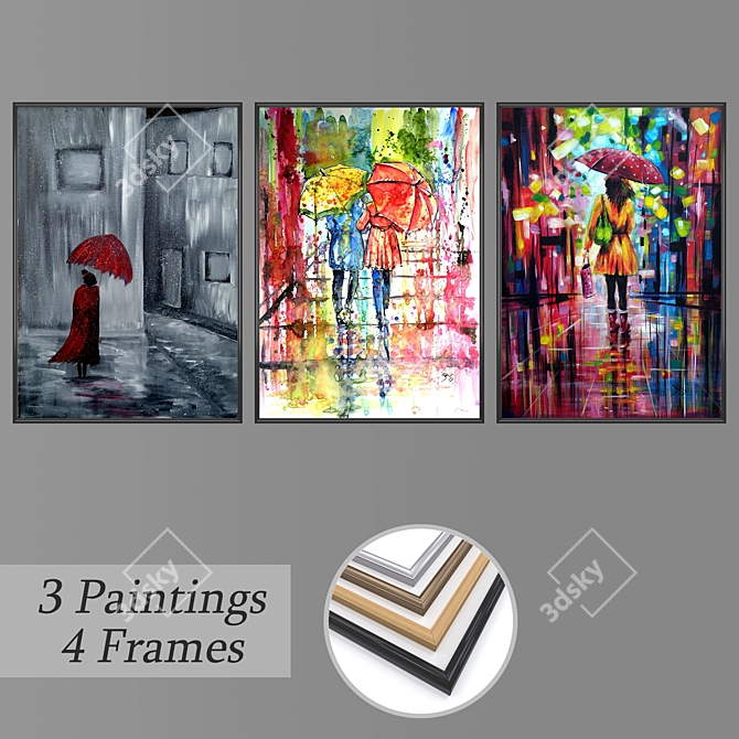 Multipurpose Set of Wall Art 3D model image 1