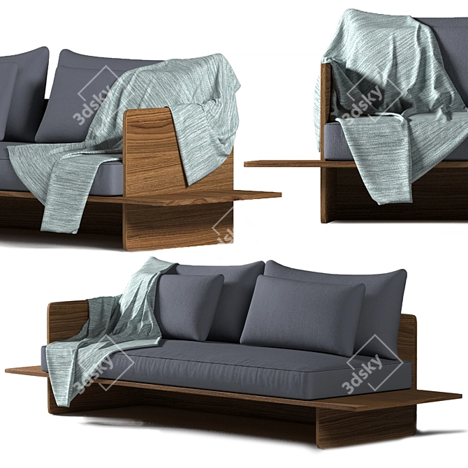 Modern Comfort Copenhagen Sofa 3D model image 1