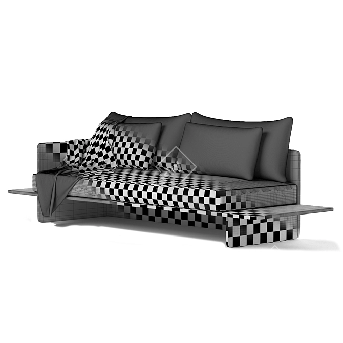 Modern Comfort Copenhagen Sofa 3D model image 4