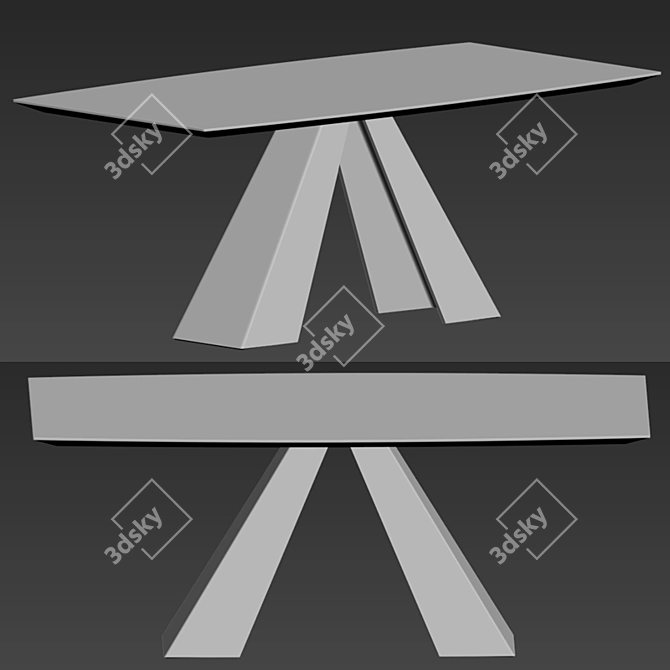 Stylish Upholstered Side Chair Table 3D model image 4