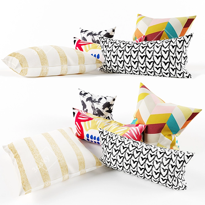 Cozy Pillow Collection: Knipparv, Hannelize, Liktfibbla 3D model image 1