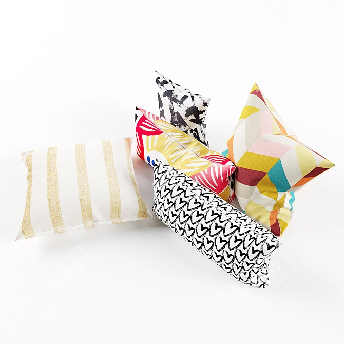 Cozy Pillow Collection: Knipparv, Hannelize, Liktfibbla 3D model image 3