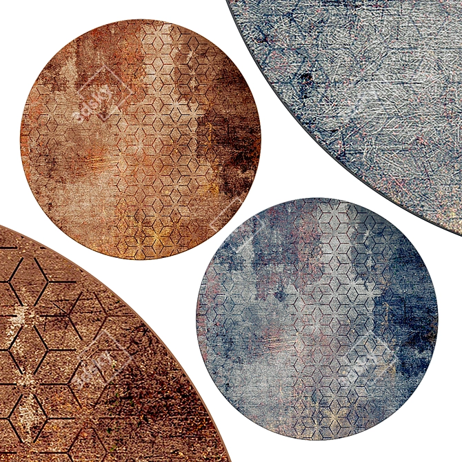 Modern Circle Rugs | No. 064 3D model image 1