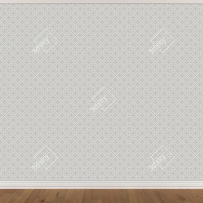 Seamless Wallpaper Set in 3 Colors 3D model image 2