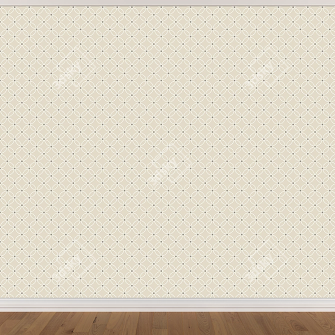 Seamless Wallpaper Set in 3 Colors 3D model image 3