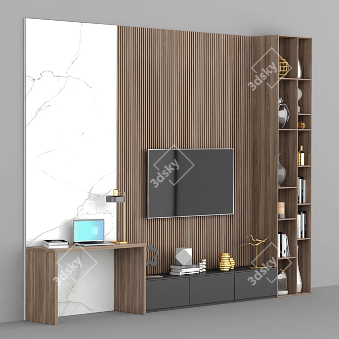 Modern TV Stand_80 3D model image 2