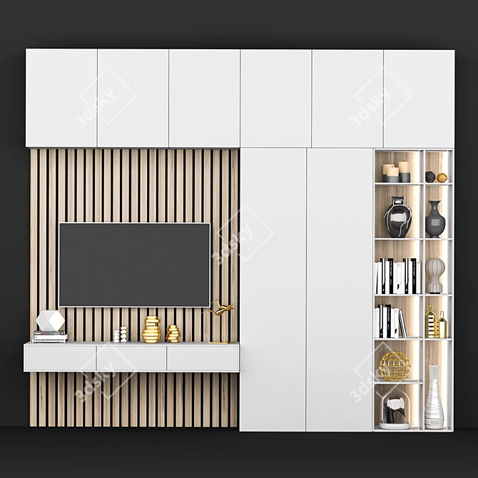 Sleek TV Stand_82 3D model image 1