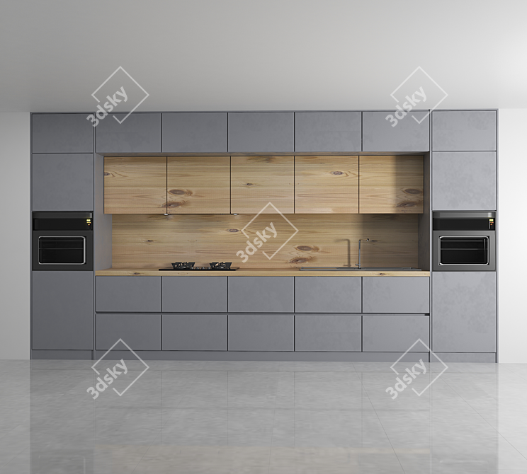 Modular Kitchen Set - Easy Edit, High Poly - 3ds Max/Vray/Corona 3D model image 1