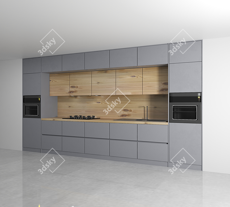 Modular Kitchen Set - Easy Edit, High Poly - 3ds Max/Vray/Corona 3D model image 2