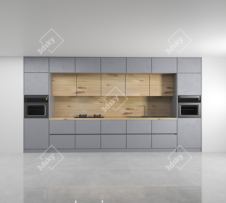 Modular Kitchen Set - Easy Edit, High Poly - 3ds Max/Vray/Corona 3D model image 4