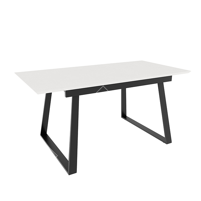Detroit Extendable Grey Dining Table & Melissa Blue Chair 3D model image 3