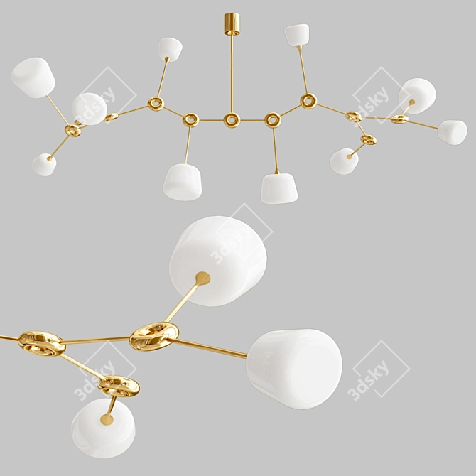 Stylish 180cm Buns Design Lamp 3D model image 1