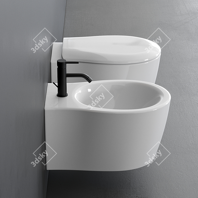 Formosa 2.0 Wall-Hung WC & Bidet 3D model image 2