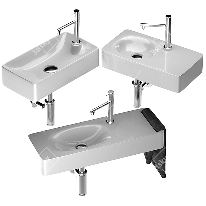 Modern Scarabeo Sink Collection 3D model image 5