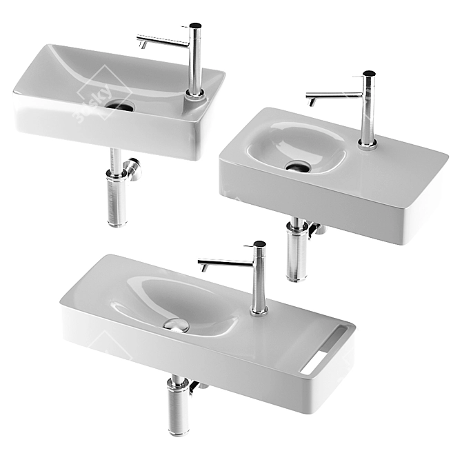 Modern Scarabeo Sink Collection 3D model image 9