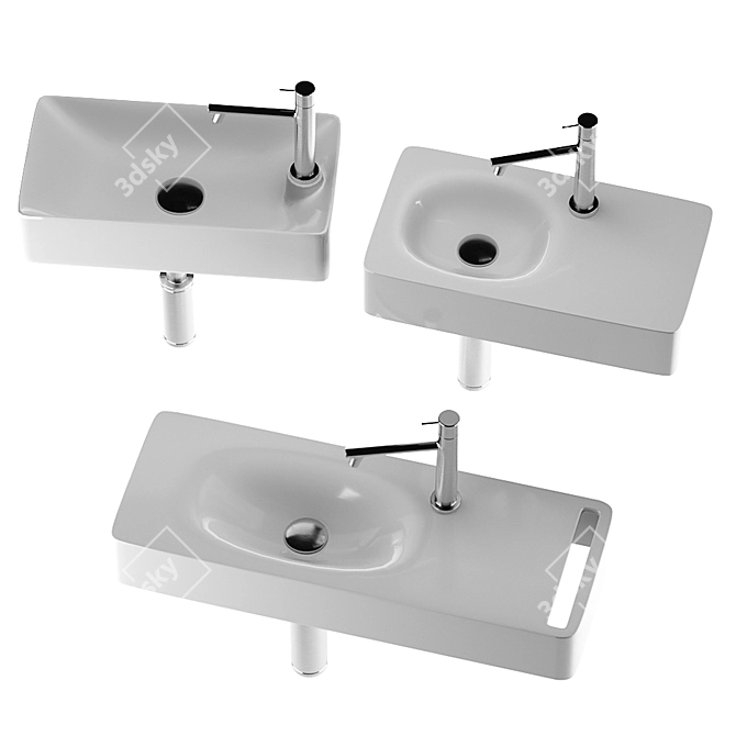 Modern Scarabeo Sink Collection 3D model image 1