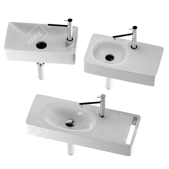 Modern Scarabeo Sink Collection 3D model image 2