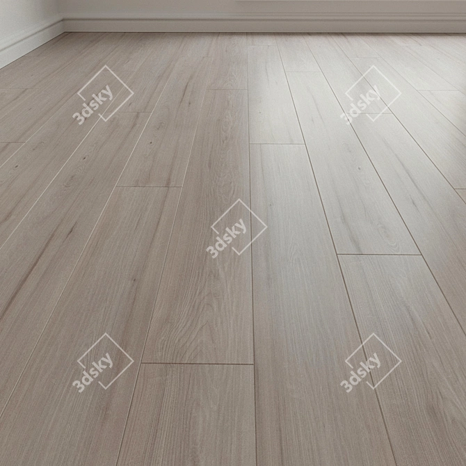 Title: Honeymoon Parquet - Exquisite 3D Wood Flooring 3D model image 1