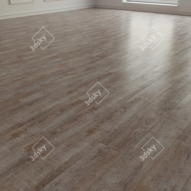 Stunning Laminate Parquet Flooring 3D model image 2