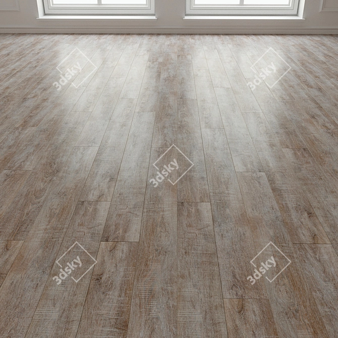 Stunning Laminate Parquet Flooring 3D model image 3