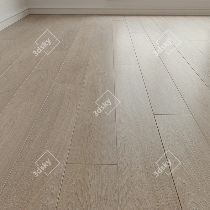 Bosphorus Parquet Tiles: 158 Unique Laminate Design 3D model image 1