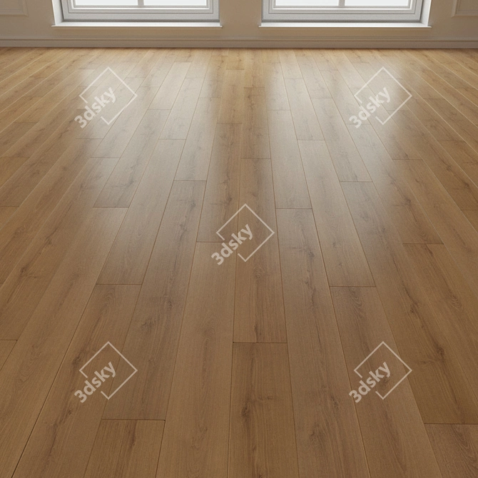 Title: 160 Hrast Tresa Parquet Laminate 3D model image 3