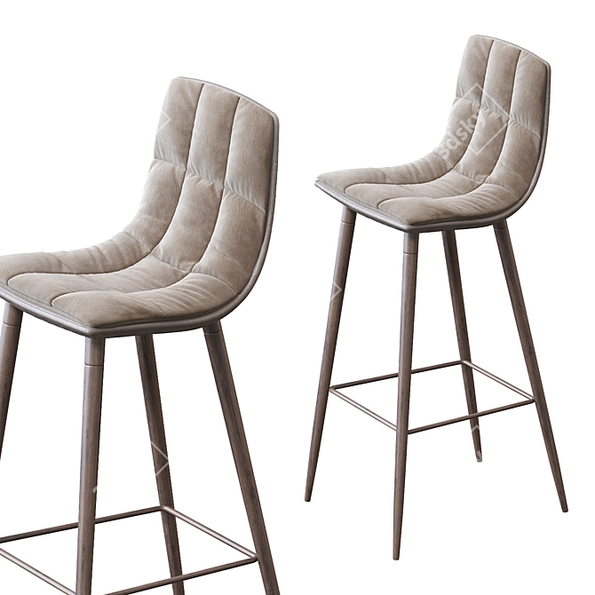 Elegant Lecco Barstool 3D model image 4