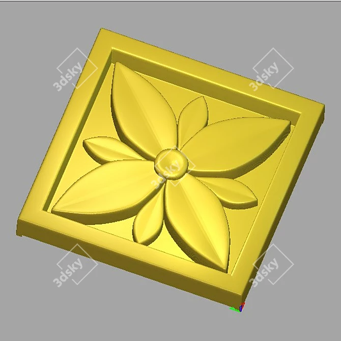 3D Model for CNC Cutting - Rozetka 3D model image 3