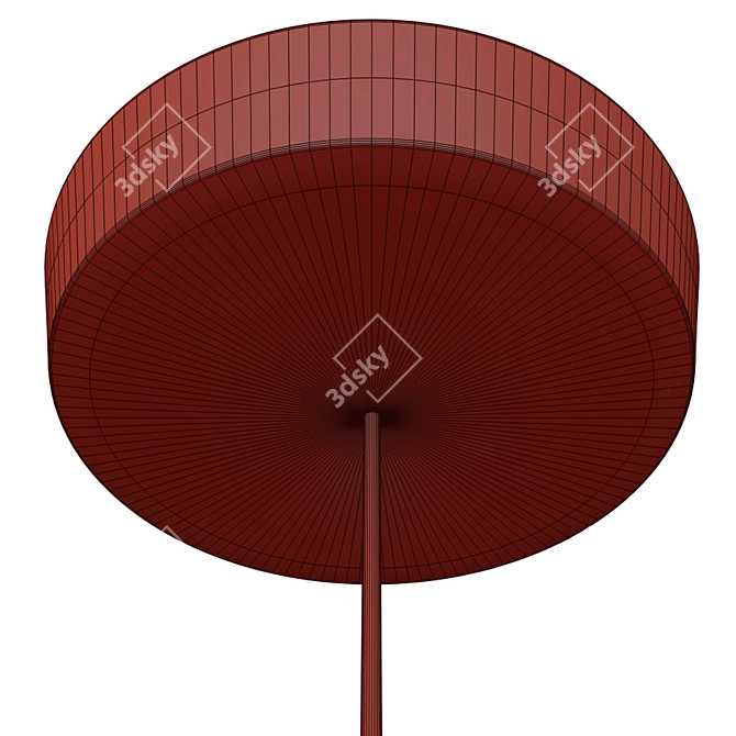 Sleek Flat Hanging Lamp 3D model image 4