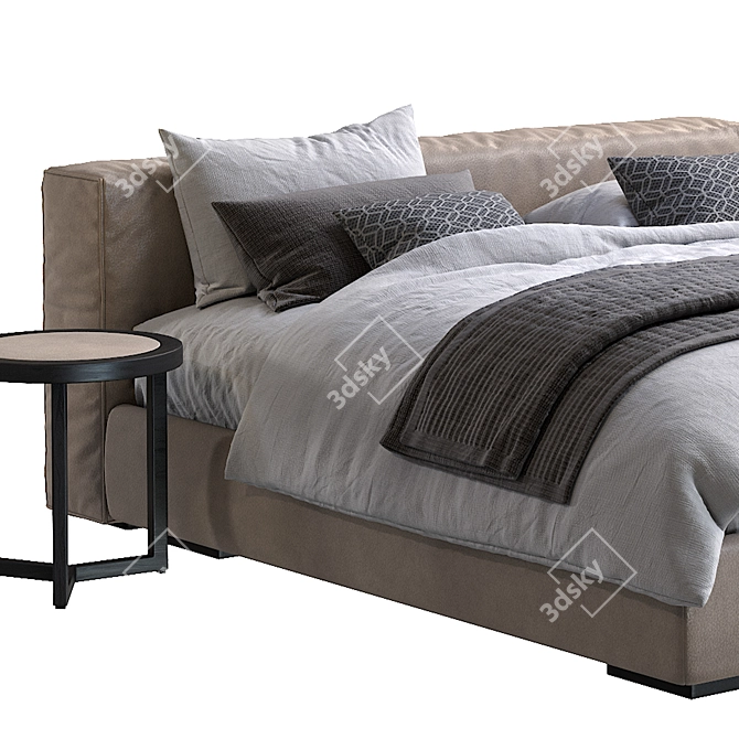 Gordon Bed: Luxury Comfort & Style 3D model image 4