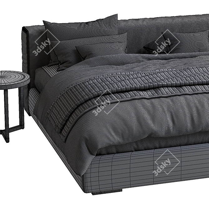 Gordon Bed: Luxury Comfort & Style 3D model image 5