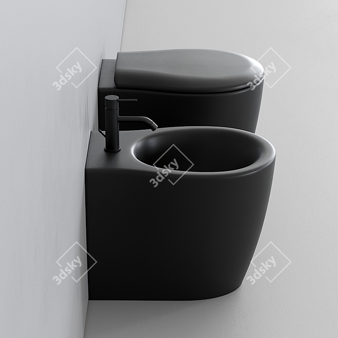 Formosa 2.0 Vitreous China Toilet &Bidet Set 3D model image 2