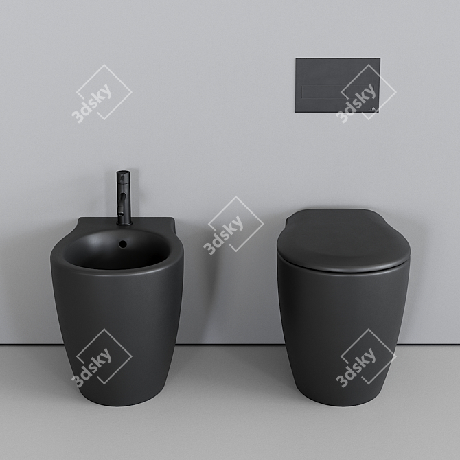 Formosa 2.0 Vitreous China Toilet &Bidet Set 3D model image 3