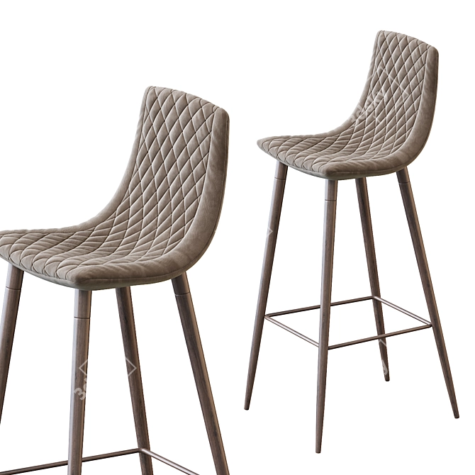 Lecco Barstool: Stylish and Compact Seating 3D model image 4