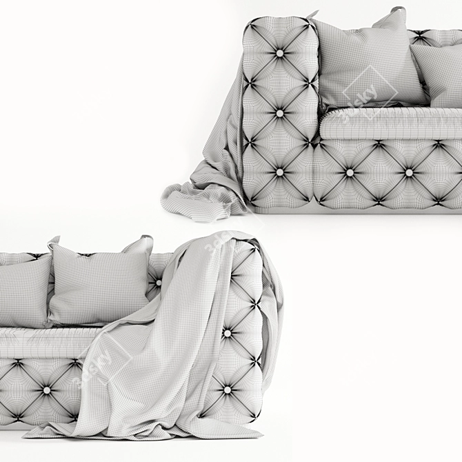 Royal Chesterfield Modern Sofa 3D model image 5