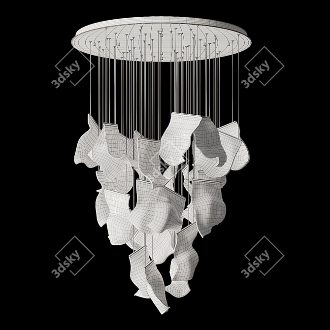 Elegant Acrylic Chandelier: Miran 28 3D model image 1