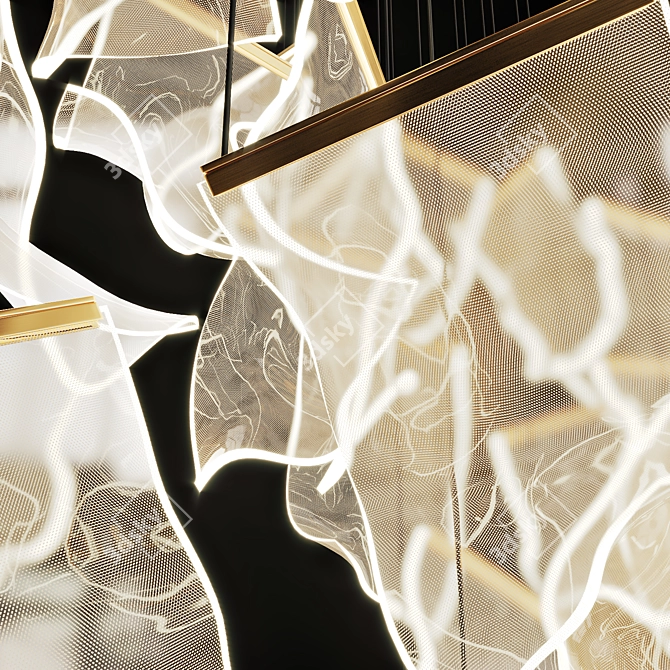 Elegant Acrylic Chandelier: Miran 28 3D model image 3