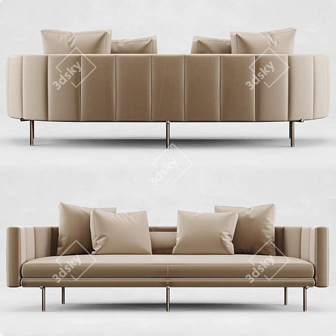 Elegant Minotti Torri Sofa 3D model image 1