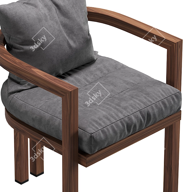Palermo Outdoor Dining Chair: Stylish and Durable Seating Solution 3D model image 2